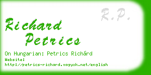 richard petrics business card